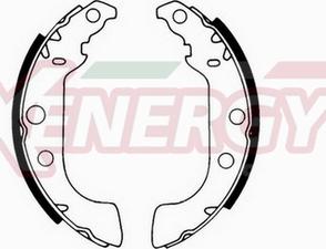 AP XENERGY X50066 - Brake Shoe Set autospares.lv