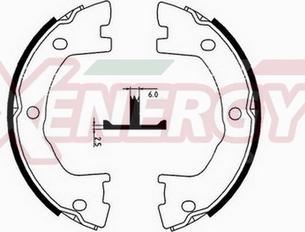 AP XENERGY X50387 - Brake Shoe Set, parking brake autospares.lv