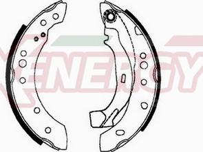 AP XENERGY X50376 - Brake Shoe Set autospares.lv