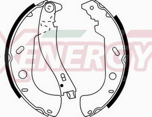 AP XENERGY X50250 - Brake Shoe Set autospares.lv