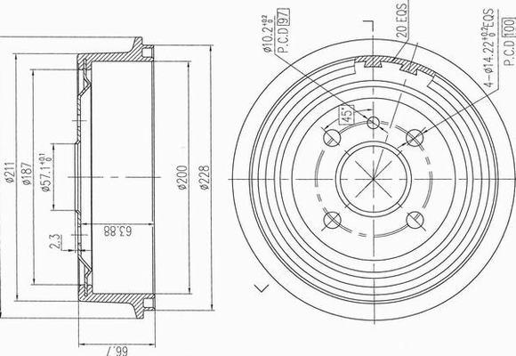 AP XENERGY X654002 - Brake Drum autospares.lv