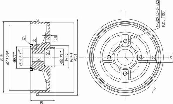 AP XENERGY X654340 - Brake Drum autospares.lv