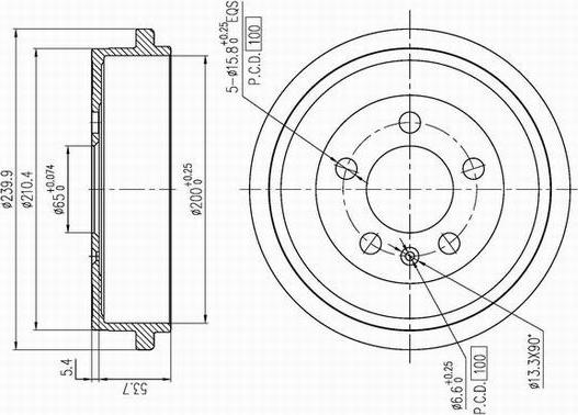 AP XENERGY X654299 - Brake Drum autospares.lv