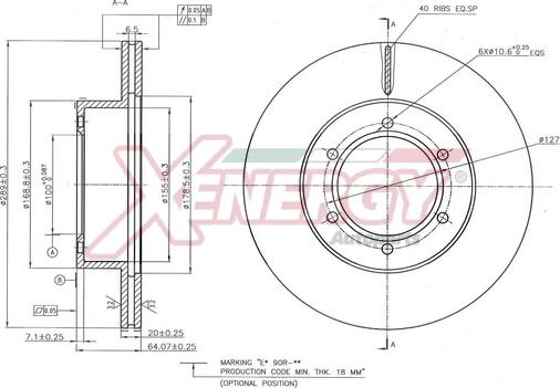 AP XENERGY X601496 - Brake Disc autospares.lv