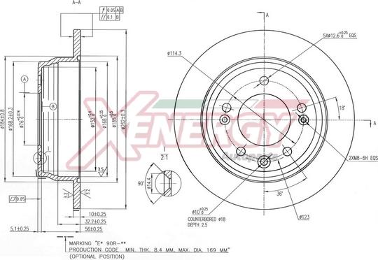 AP XENERGY X601493 - Brake Disc autospares.lv