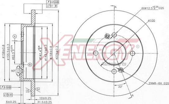 AP XENERGY X601485 - Brake Disc autospares.lv