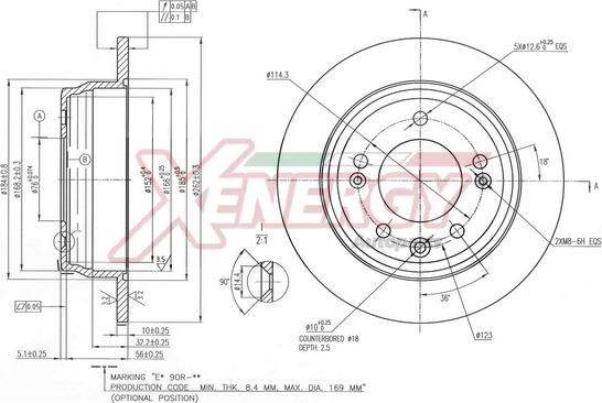 AP XENERGY X601487 - Brake Disc autospares.lv