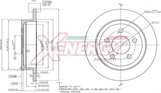 AP XENERGY X601545 - Brake Disc autospares.lv