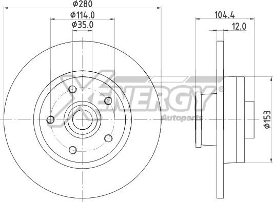 AP XENERGY X601546 - Brake Disc autospares.lv