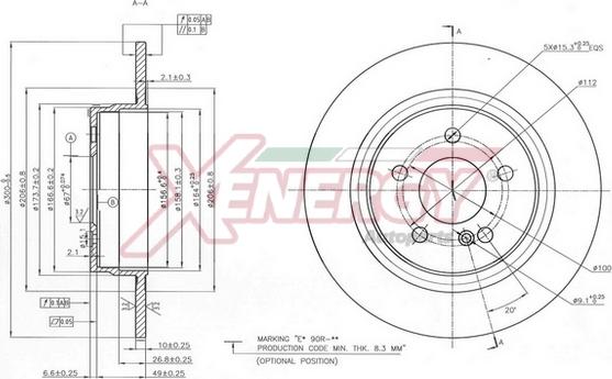 AP XENERGY X601543 - Brake Disc autospares.lv