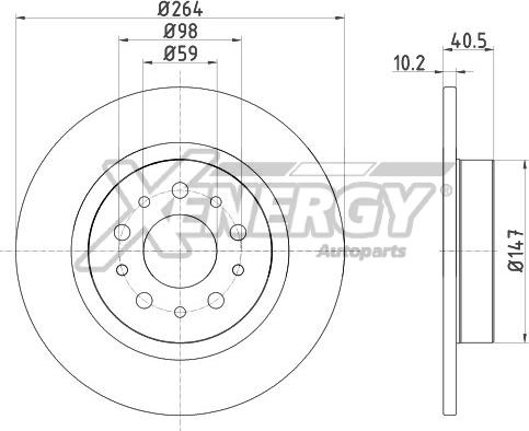 AP XENERGY X601547 - Brake Disc autospares.lv