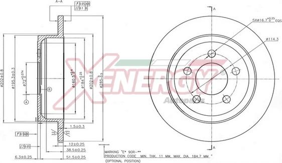 AP XENERGY X601501 - Brake Disc autospares.lv