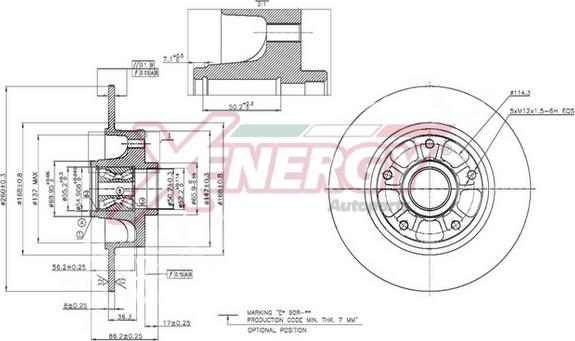 AP XENERGY X601522 - Brake Disc autospares.lv