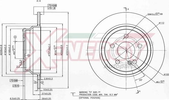 AP XENERGY X601127 - Brake Disc autospares.lv