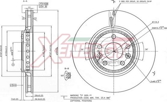 AP XENERGY X602908 - Brake Disc autospares.lv