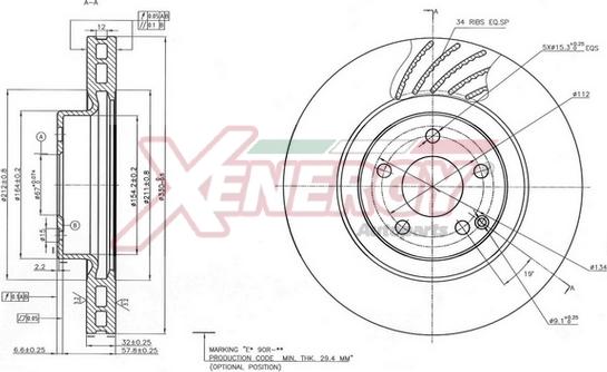 AP XENERGY X602911 - Brake Disc autospares.lv