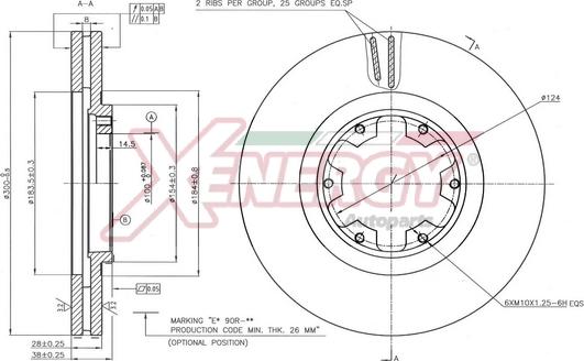 AP XENERGY X602913 - Brake Disc autospares.lv