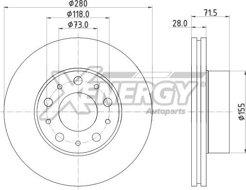 AP XENERGY X602924 - Brake Disc autospares.lv