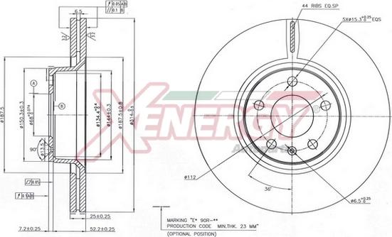 AP XENERGY X602920 - Brake Disc autospares.lv