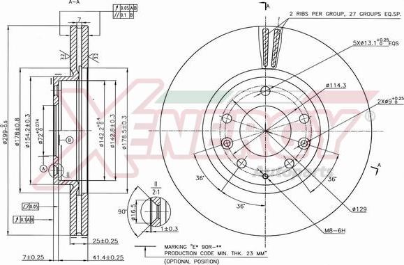 AP XENERGY X602560 - Brake Disc autospares.lv