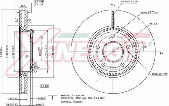 AP XENERGY X602609 - Brake Disc autospares.lv