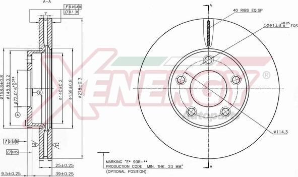 AP XENERGY X602120 - Brake Disc autospares.lv