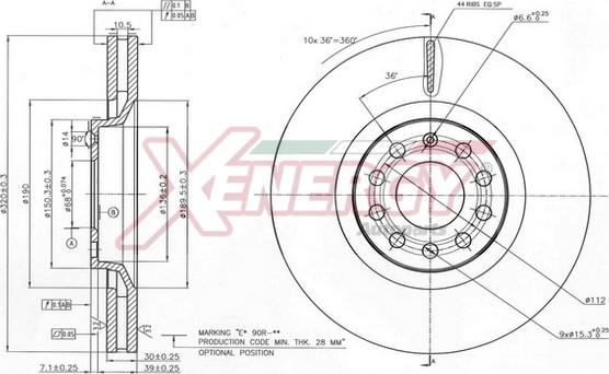 AP XENERGY X602899 - Brake Disc autospares.lv