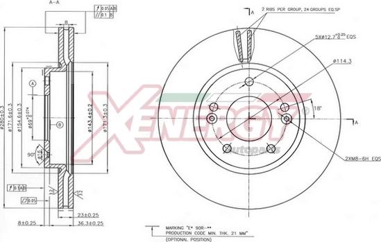 AP XENERGY X602894 - Brake Disc autospares.lv