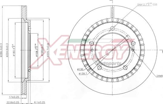 AP XENERGY X602868 - Brake Disc autospares.lv