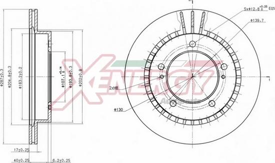 AP XENERGY X602800 - Brake Disc autospares.lv