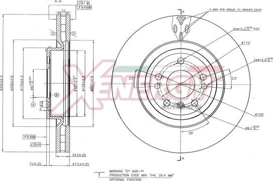 AP XENERGY X602819 - Brake Disc autospares.lv