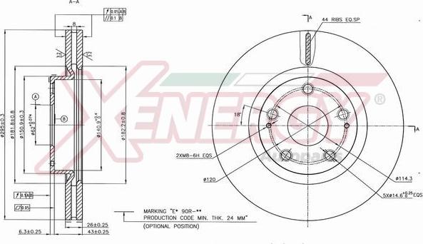 AP XENERGY X602241 - Brake Disc autospares.lv