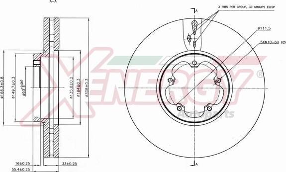 AP XENERGY X602761 - Brake Disc autospares.lv