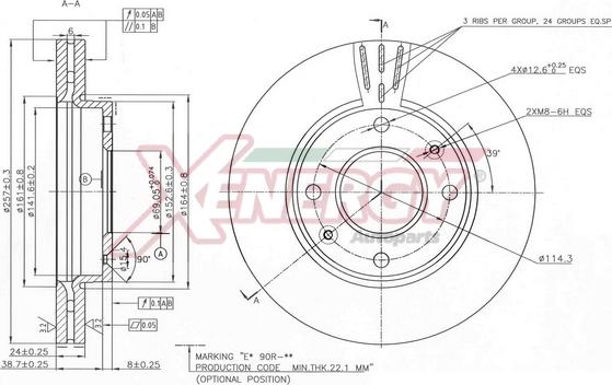 AP XENERGY X602782 - Brake Disc autospares.lv