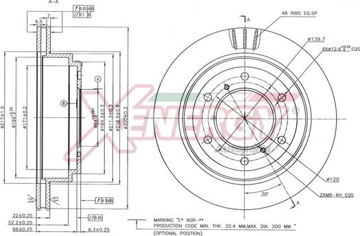 AP XENERGY X602777 - Brake Disc autospares.lv