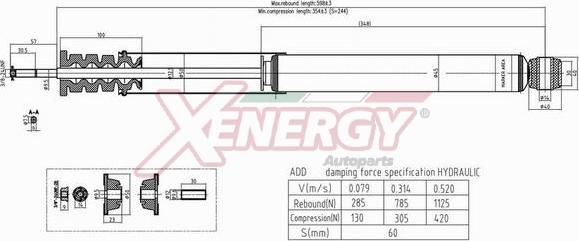 AP XENERGY X805344 - Shock Absorber autospares.lv