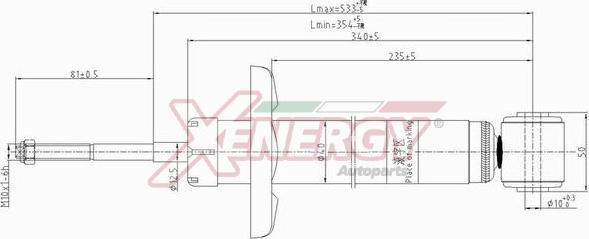 AP XENERGY X801443 - Shock Absorber autospares.lv