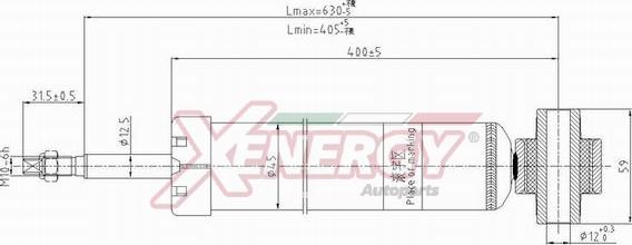 AP XENERGY X8024344 - Shock Absorber autospares.lv