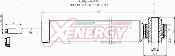 AP XENERGY X807344 - Shock Absorber autospares.lv
