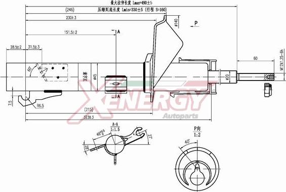 AP XENERGY X760333 - Shock Absorber autospares.lv