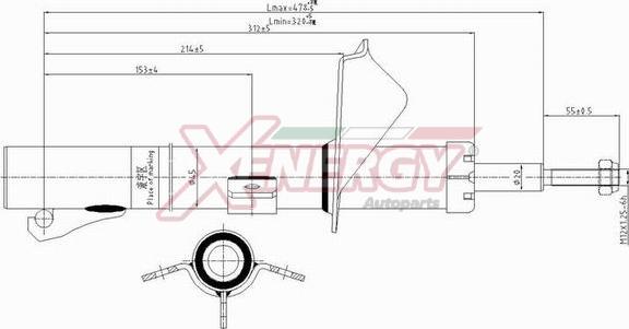 AP XENERGY X704333 - Shock Absorber autospares.lv