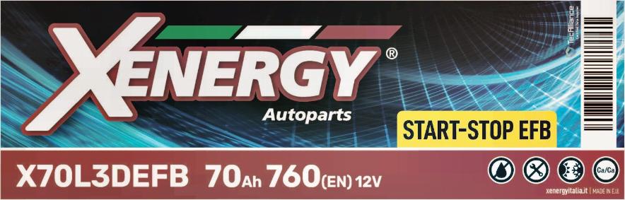 AP XENERGY X70L3DEFB - Starter Battery autospares.lv