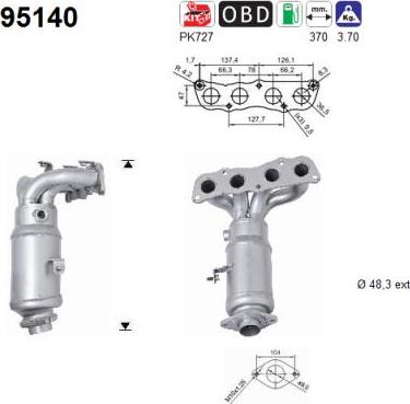 AS 95140 - Catalytic Converter autospares.lv