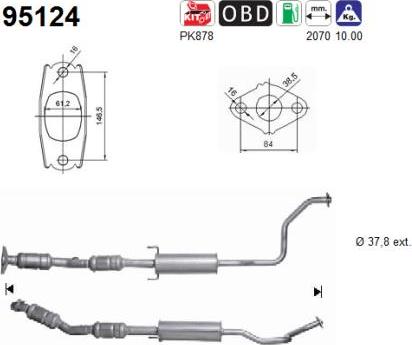 AS 95124 - Catalytic Converter autospares.lv