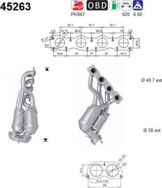 AS 45263 - Catalytic Converter autospares.lv