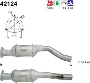 AS 42124 - Catalytic Converter autospares.lv