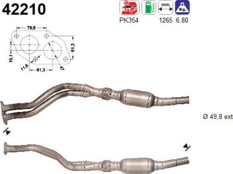 AS 42210 - Catalytic Converter autospares.lv