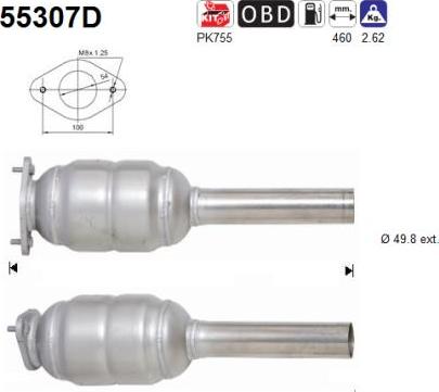 AS 55307D - Catalytic Converter autospares.lv