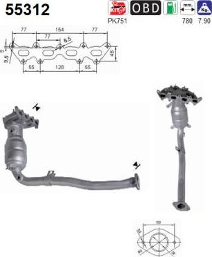 AS 55312 - Catalytic Converter autospares.lv