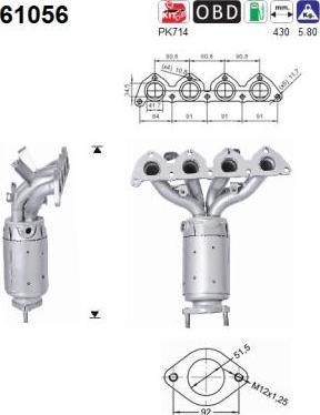 AS 61056 - Catalytic Converter autospares.lv